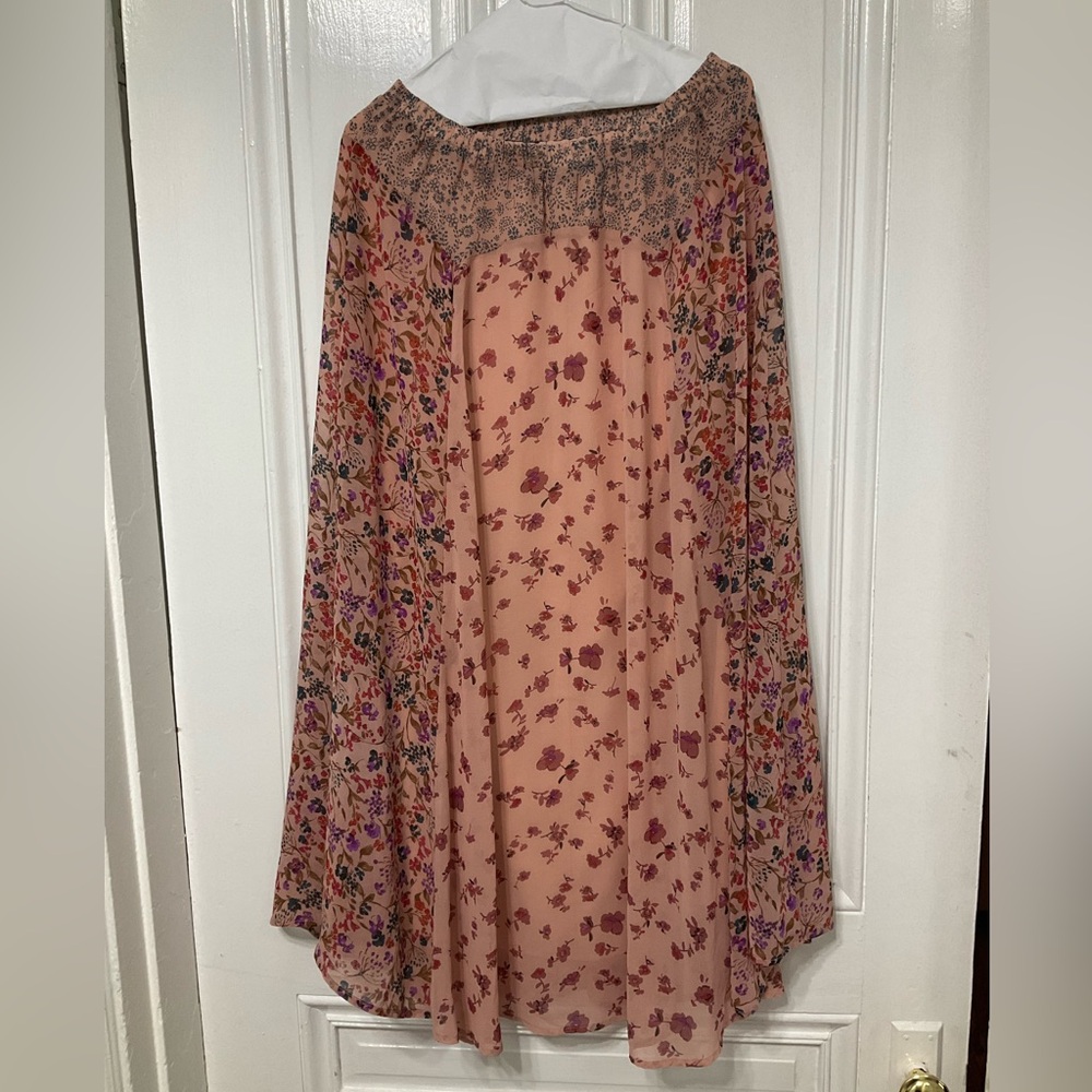 Lovestitch Floral Maxi Prairie Boho Skirt Sz M